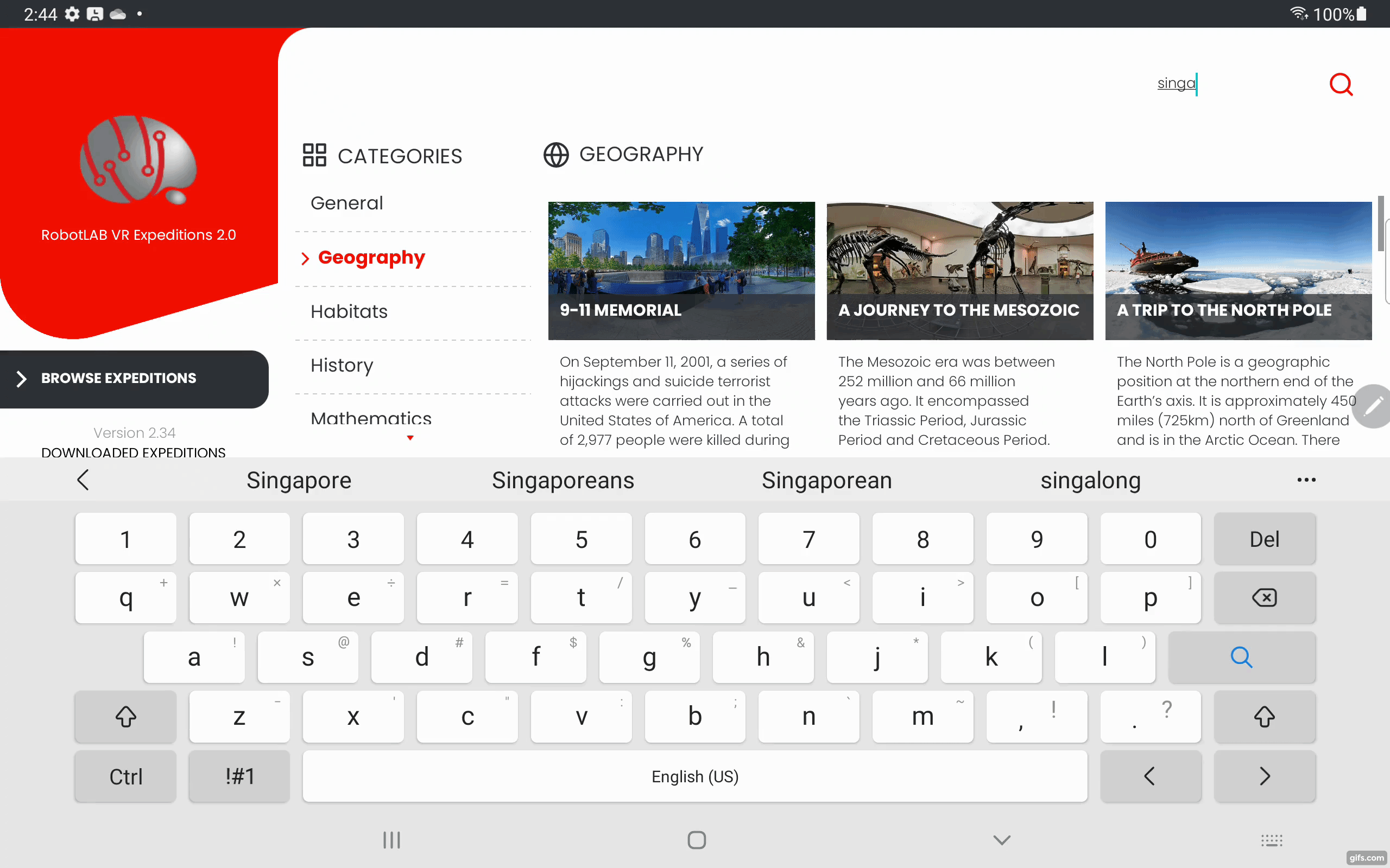 Search bar-Expeditions 2.0